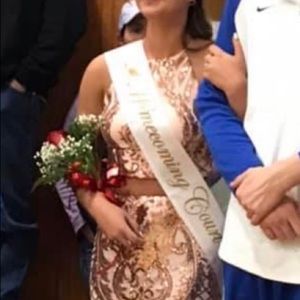 Two piece prom dress